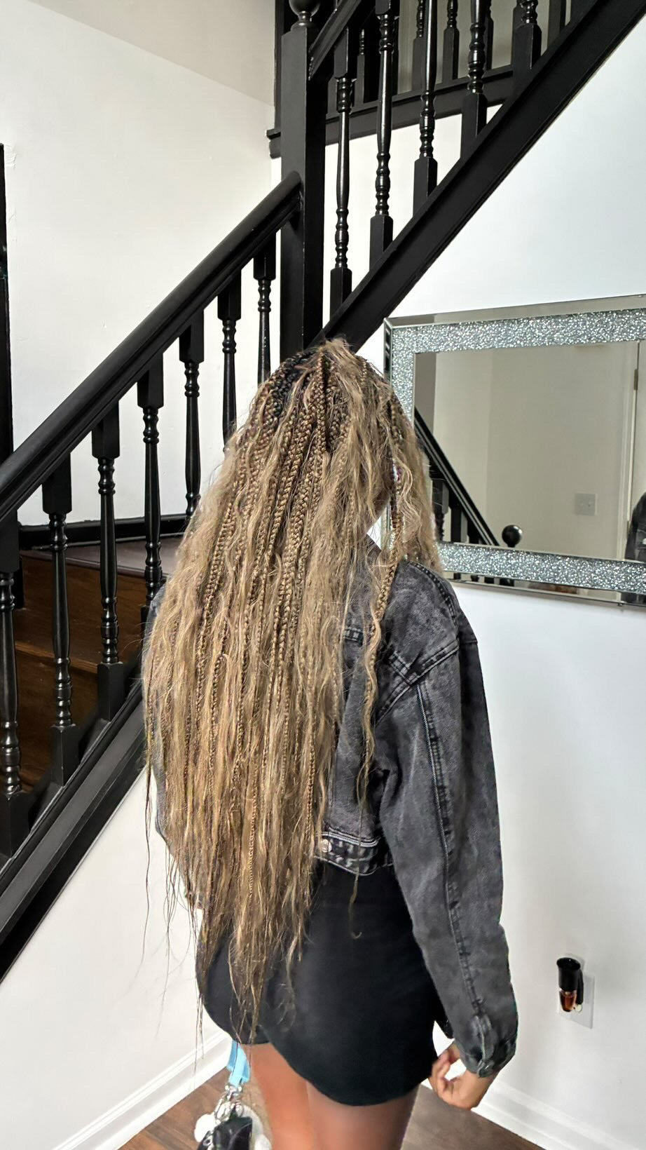 Smedium boho braids blonde