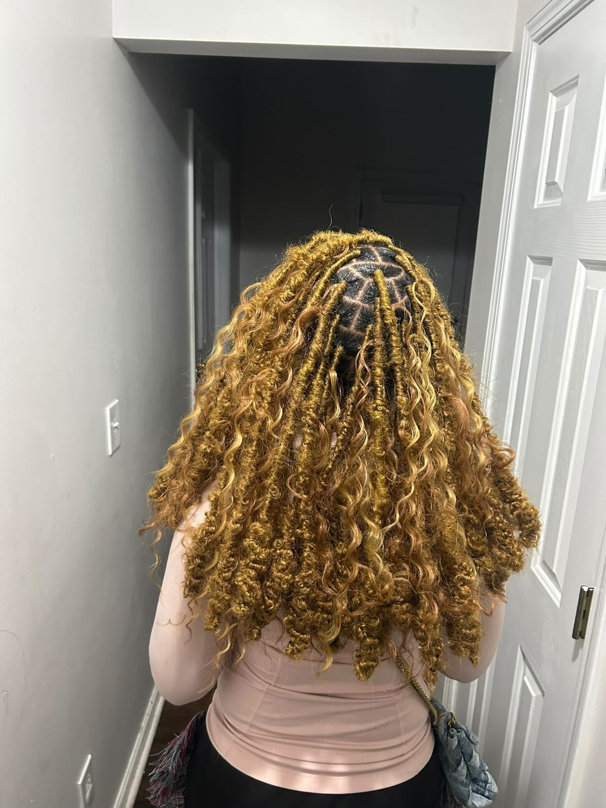 Honey curly locs